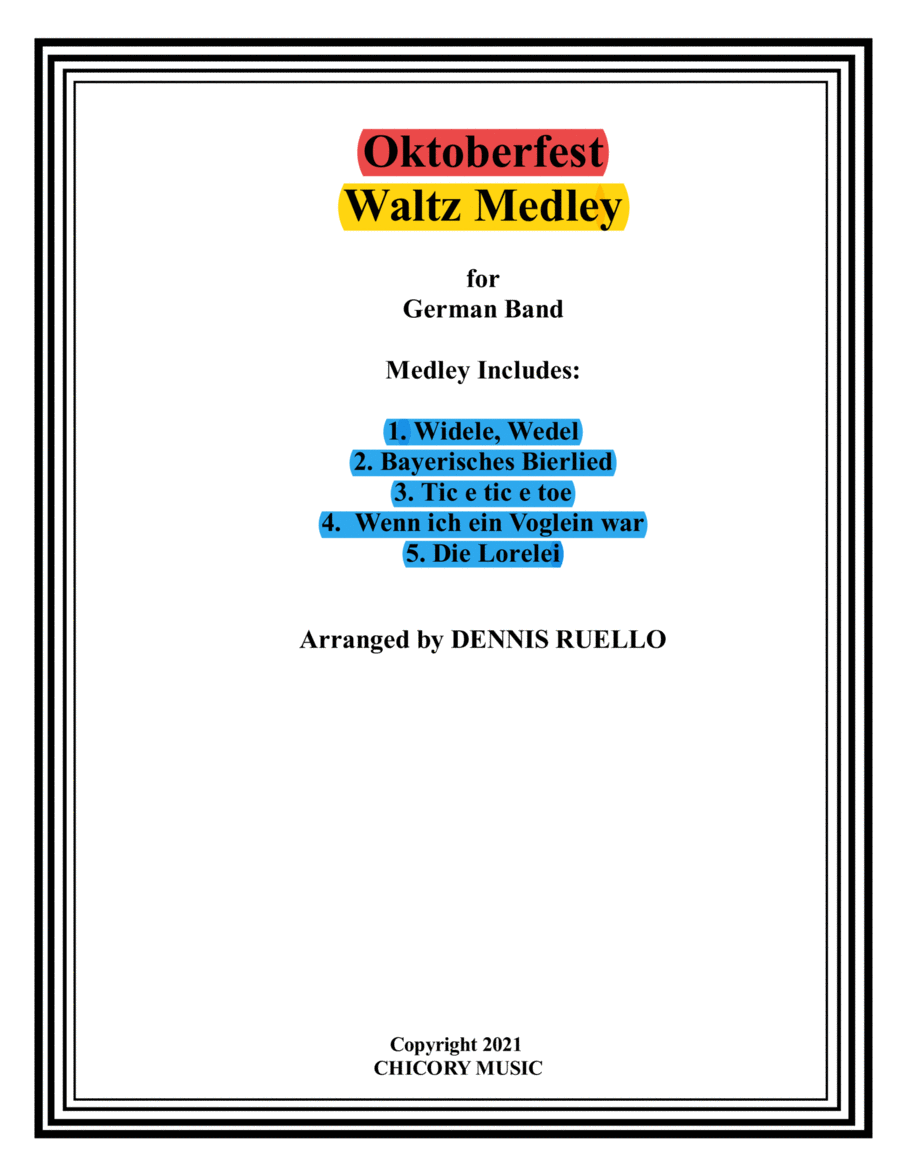 Oktoberfest Waltz Medley - German 