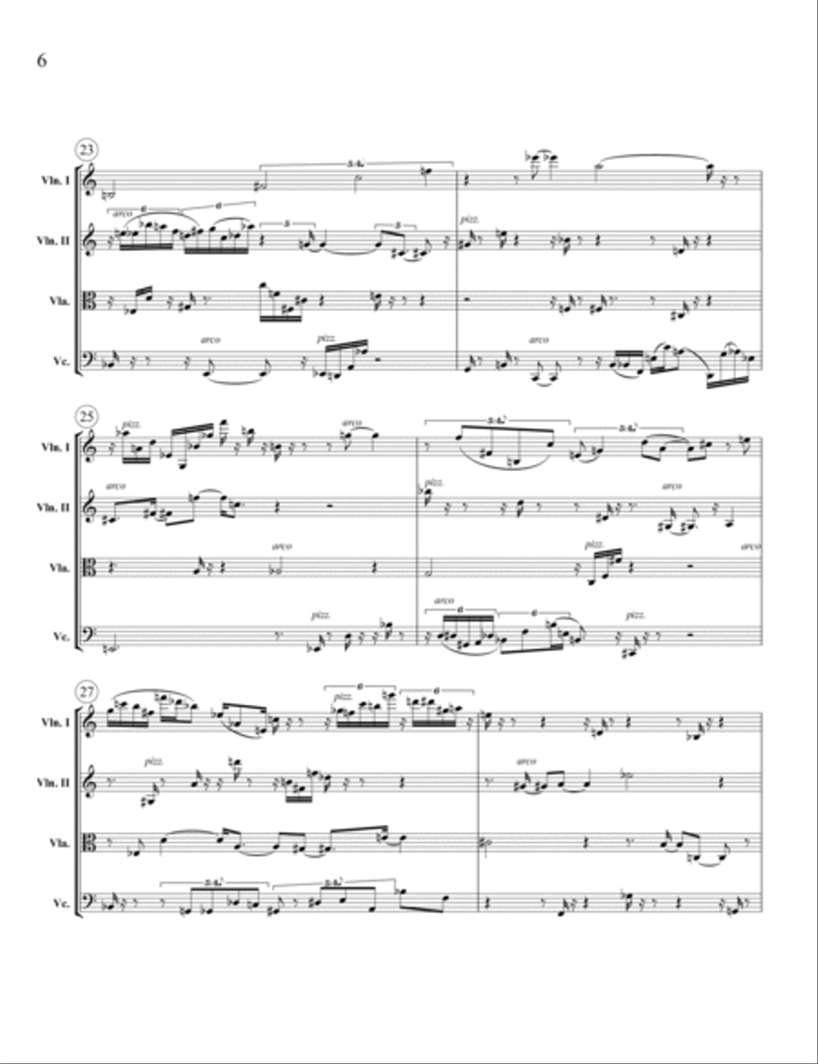 [Melby] String Quartet No. 5 String Quartet scores gallery preview page 6