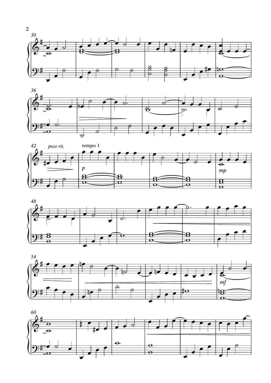 Spænd over os dit himmelsejl (Fantasy) Piano Solo scores gallery preview page 2