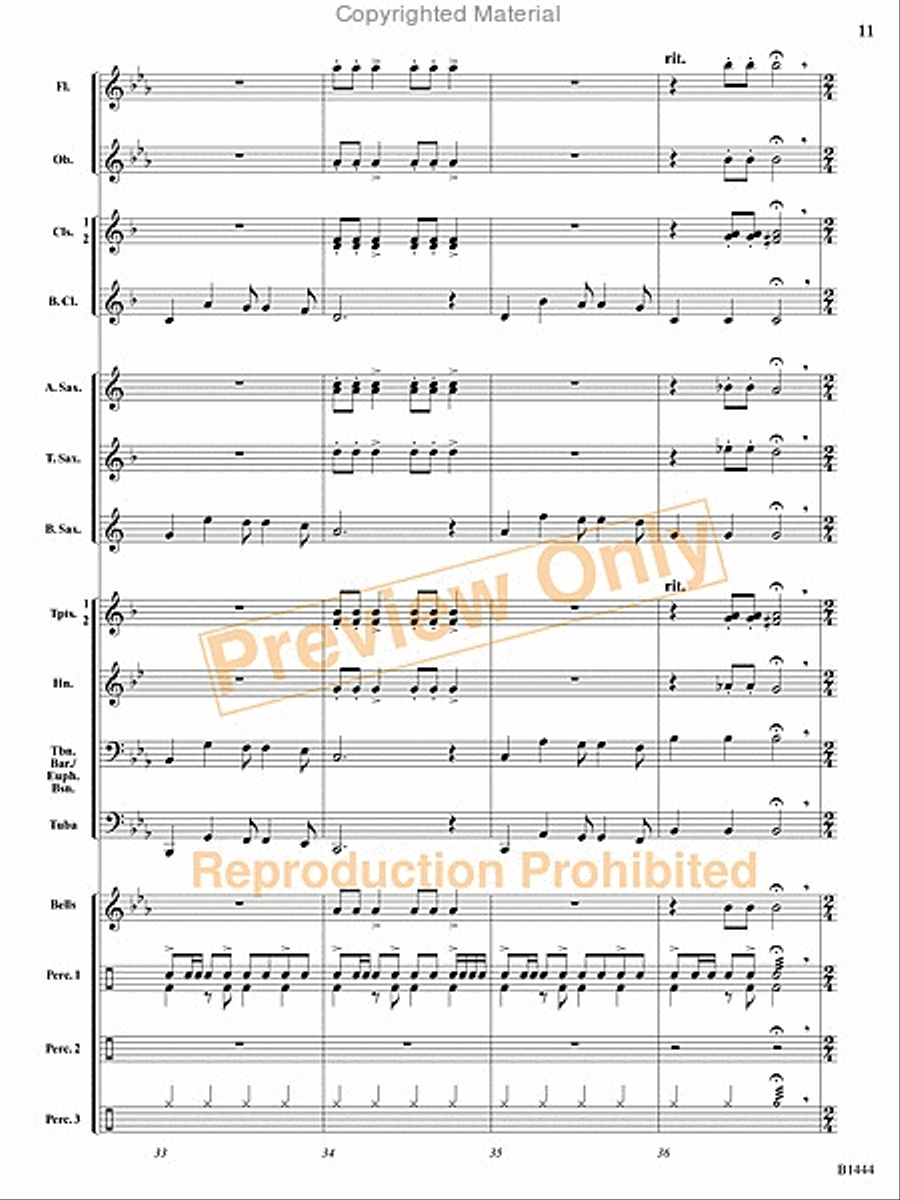 Tango Bells Concert Band scores gallery preview page 10