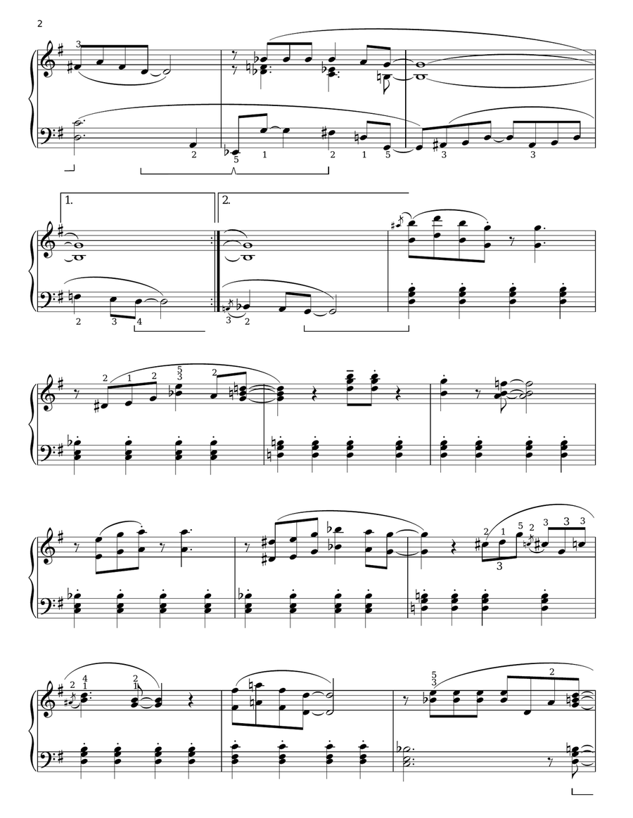 St. Louis Blues St. Louis Blues Piano Solo scores gallery preview page 2