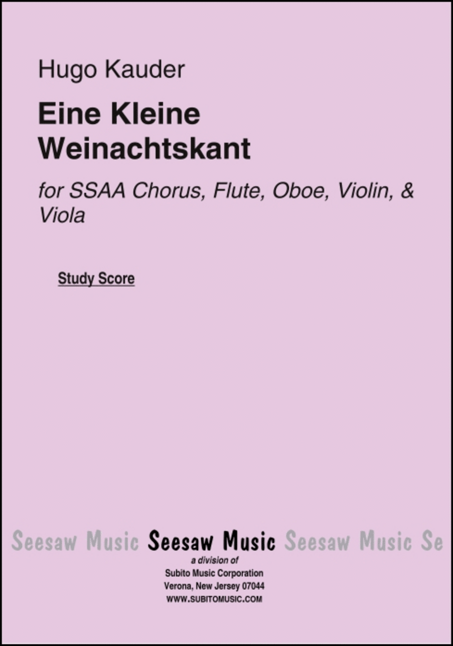 Eine Kleine Weinachtskant SSAA scores gallery preview page 1