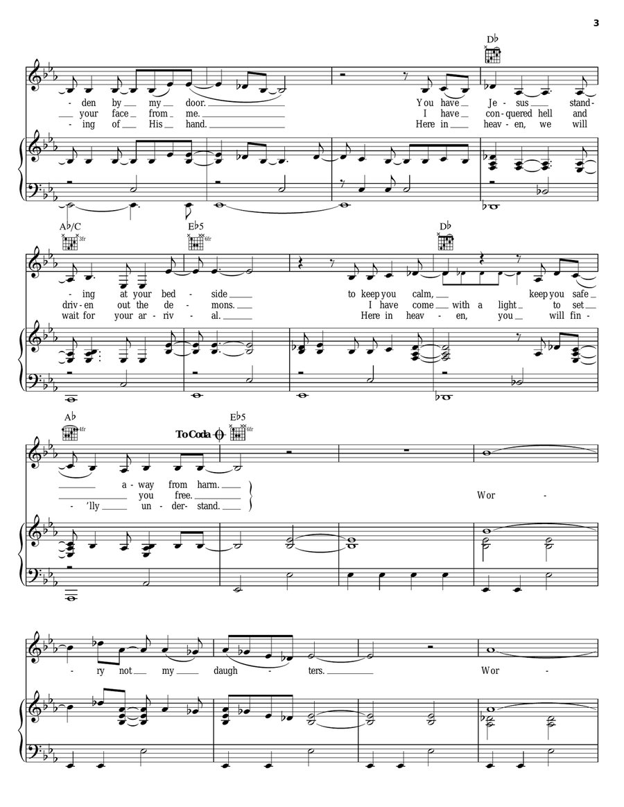 Come To Jesus Piano, Vocal, Guitar scores gallery preview page 3