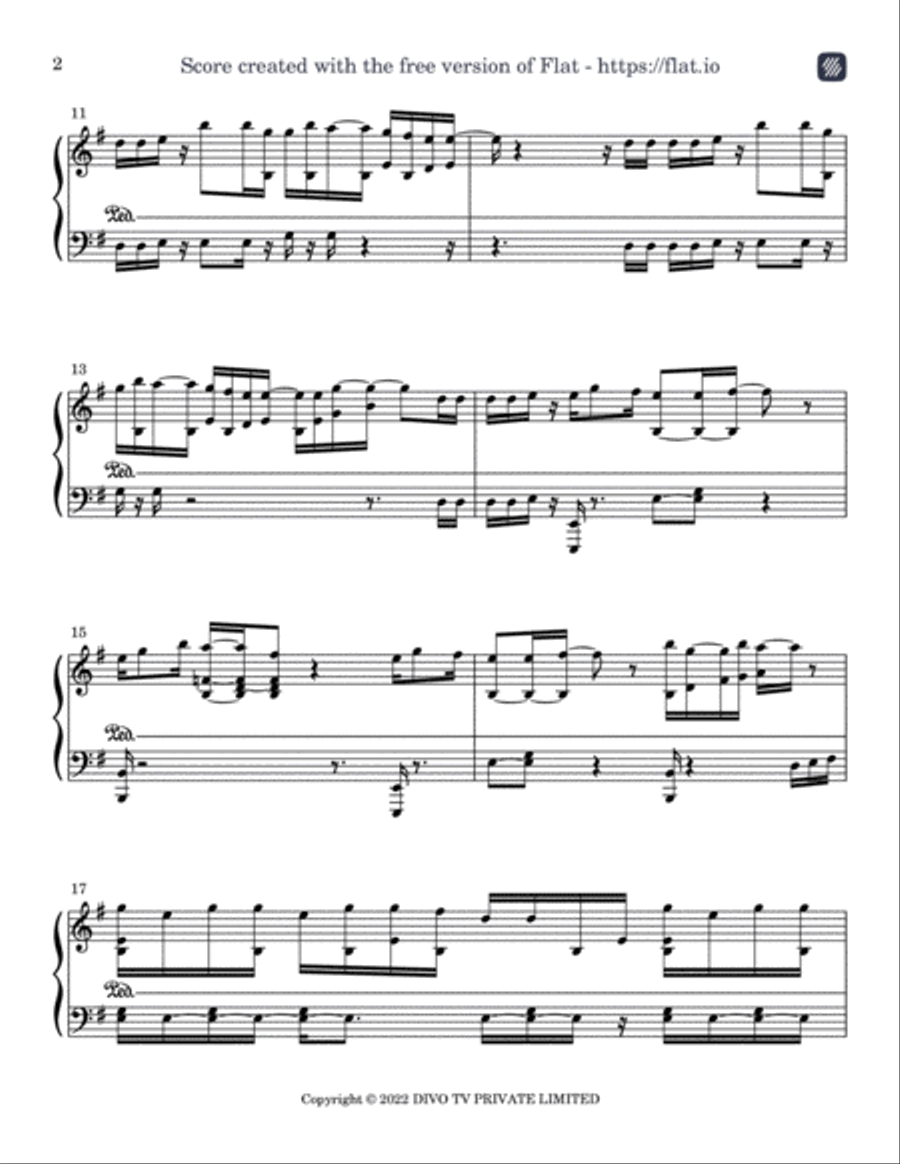 Megham Karukatha Piano Solo scores gallery preview page 2