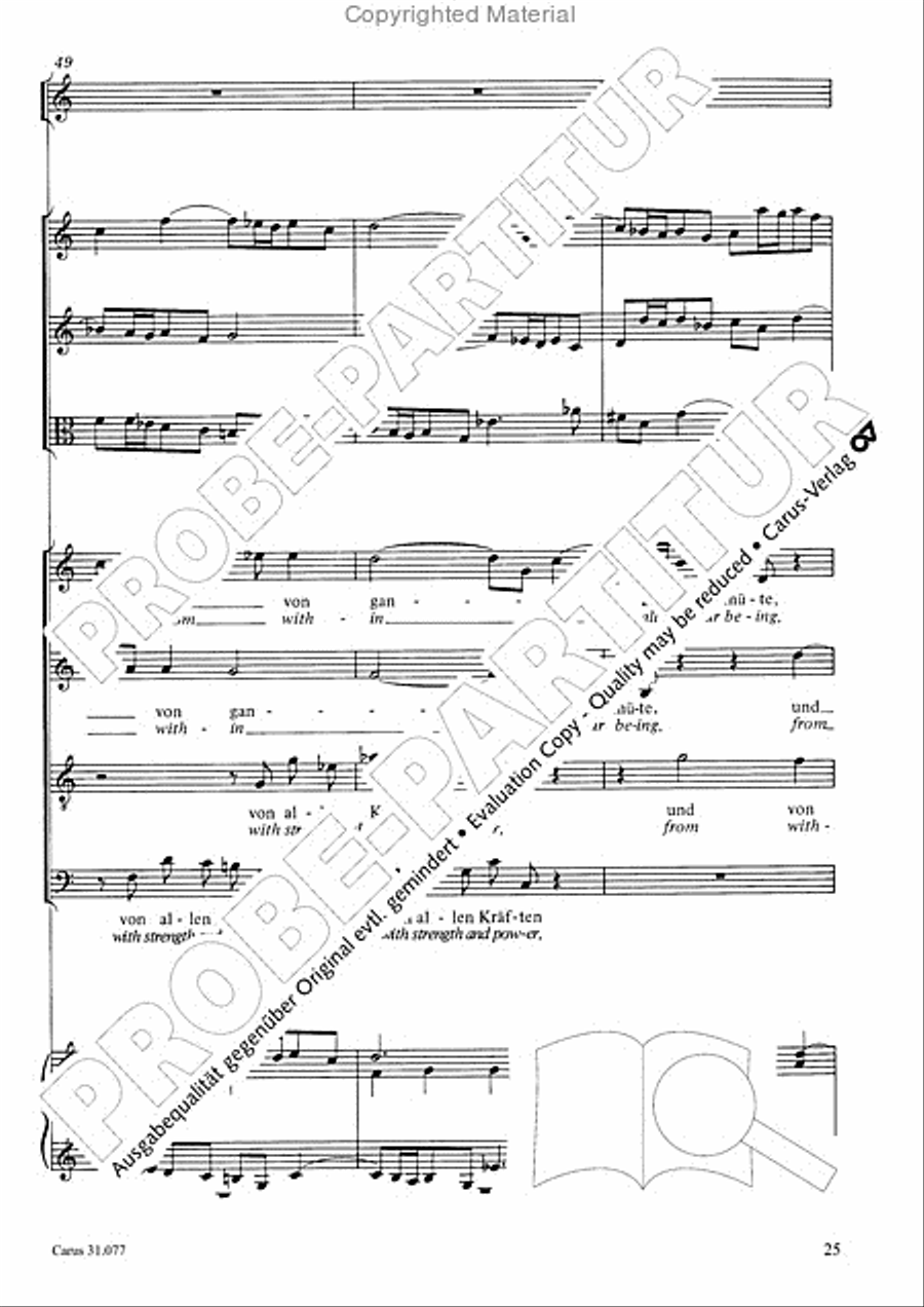 The Lord your God you shall now be loving (Du sollt Gott, deinen Herren, lieben) 4-Part scores gallery preview page 26