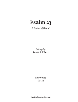 Psalm 23 for Low Voice & Piano