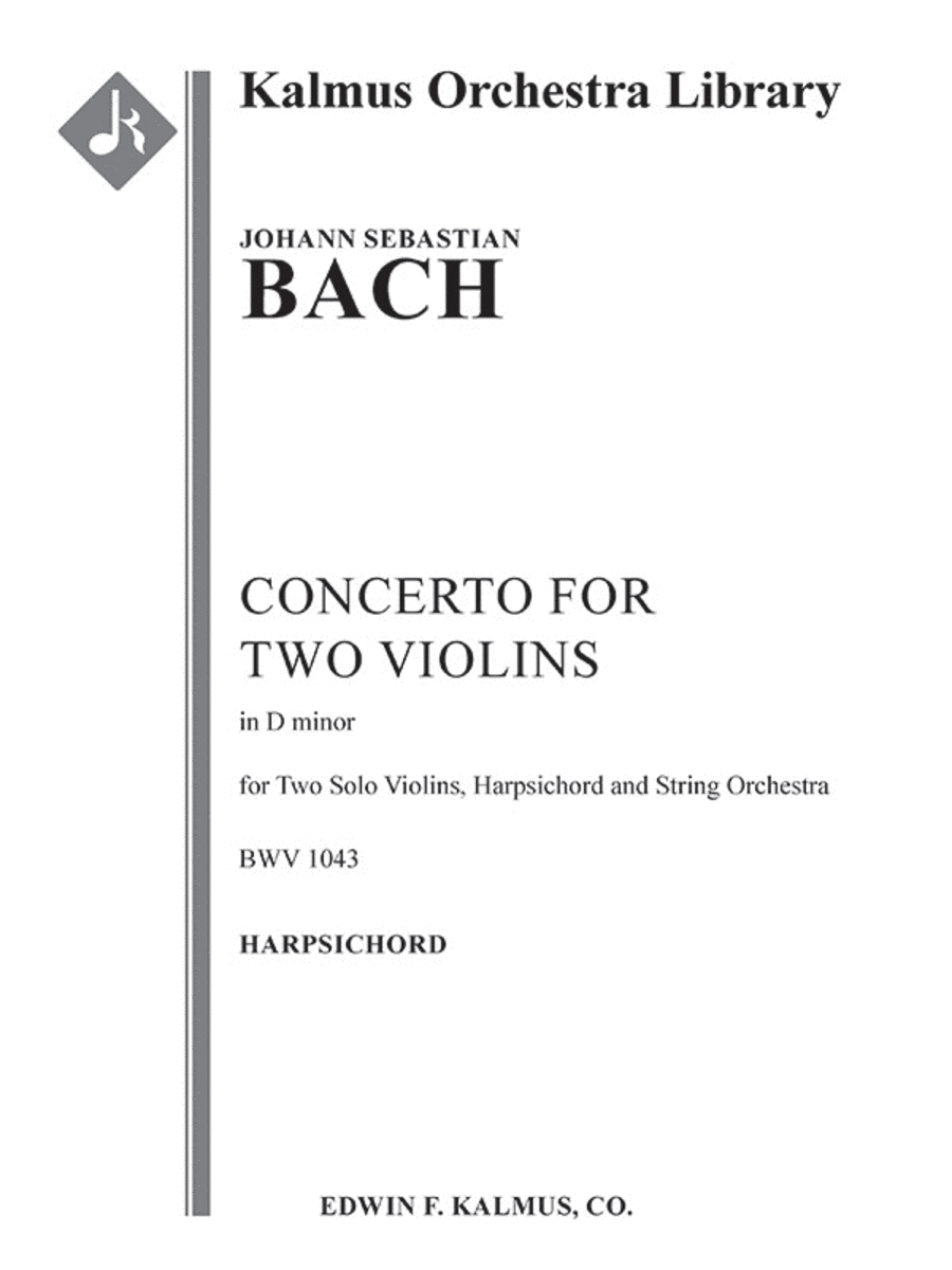 Concerto for Two Violins in D minor, BWV 1043 String Orchestra scores gallery preview page 1