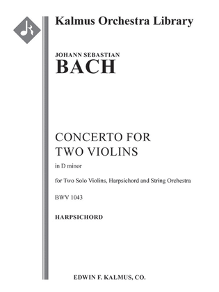 Book cover for Concerto for Two Violins in D minor, BWV 1043