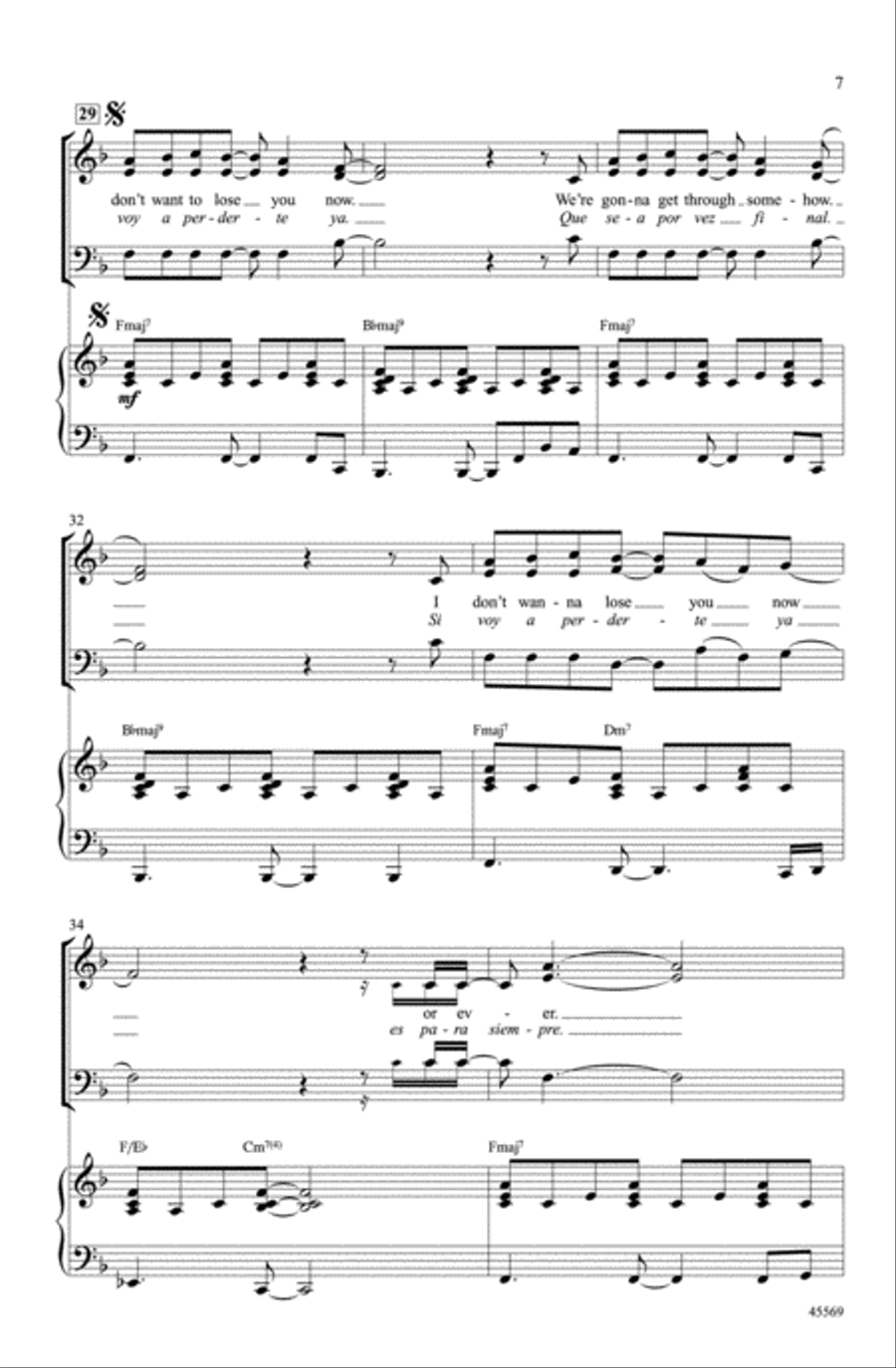 Don't Wanna Lose You Don't Wanna Lose You Choir scores gallery preview page 5