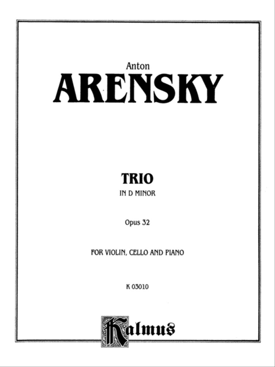 Trio in D Minor, Op. 32 Trio in D Minor, Op. 32 Small Ensemble scores gallery preview page 2