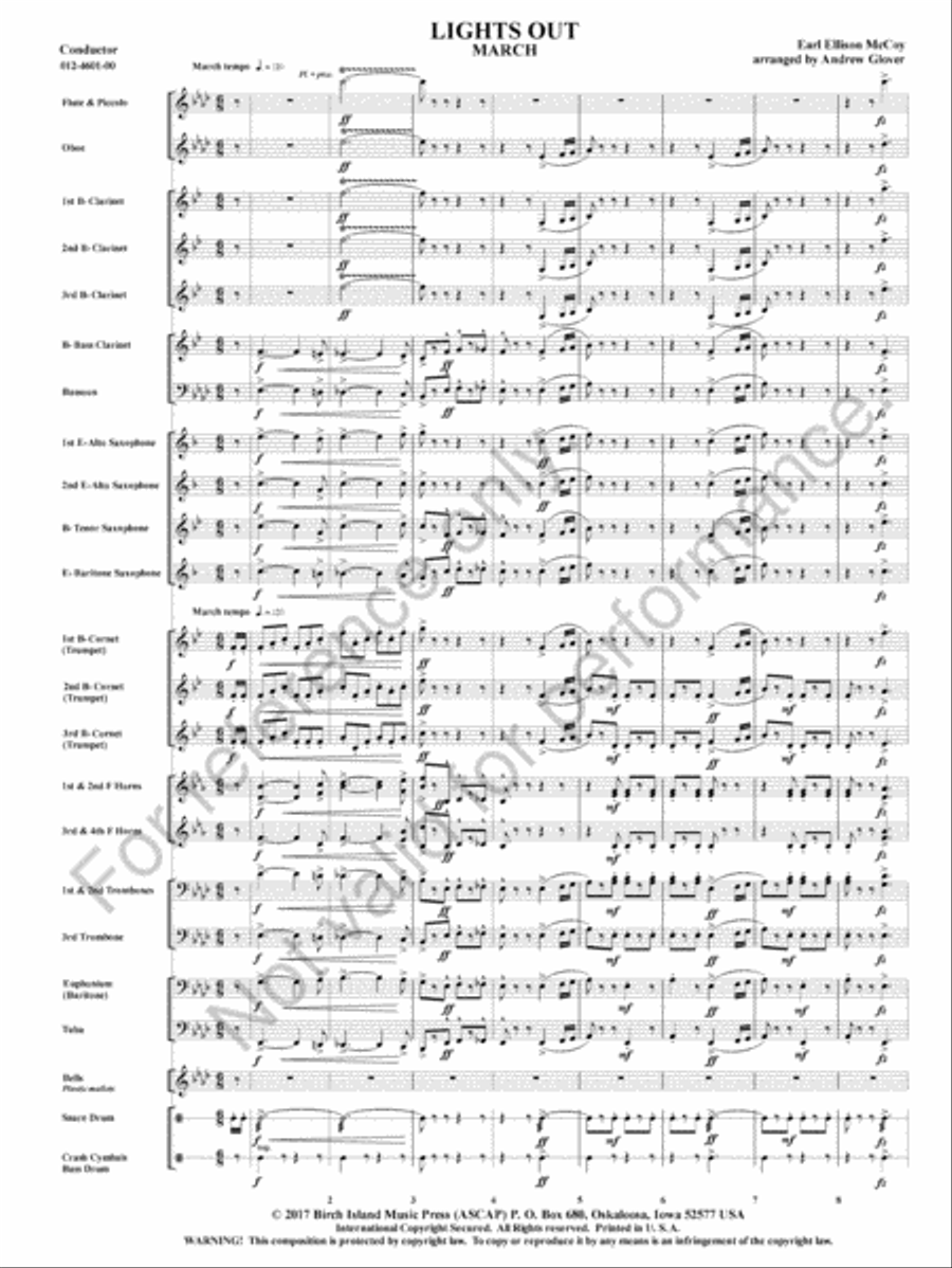 Lights Out Lights Out Concert Band scores gallery preview page 4