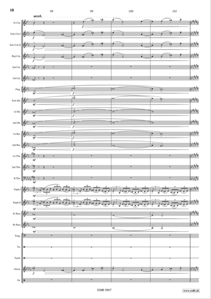 Finale from Symphony No. 1 Brass Band scores gallery preview page 18
