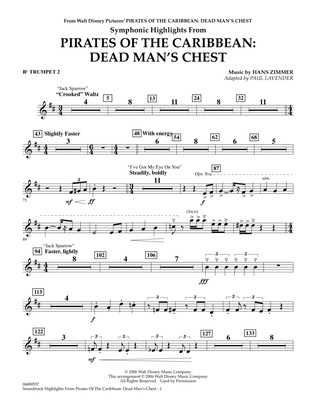 Soundtrack Highlights from Pirates Of The Caribbean: Dead Man's Chest - Bb Trumpet 2