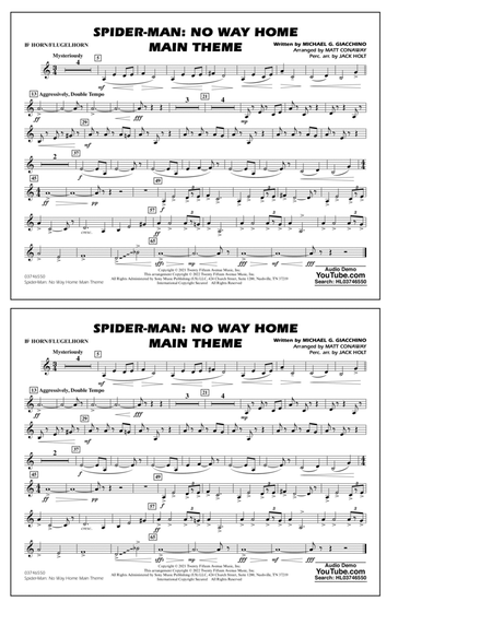 Spider-Man: No Way Home Main Theme (arr. Conaway) - Bb Horn/Flugelhorn