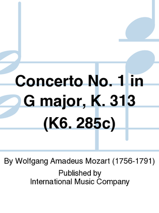 Book cover for Concerto No. 1 In G Major, K. 313 (K6. 285C)