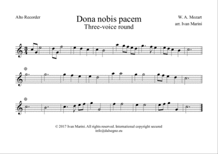 DONA NOBIS PACEM (Mozart) - Every combination of Winds Concert Band scores gallery preview page 4