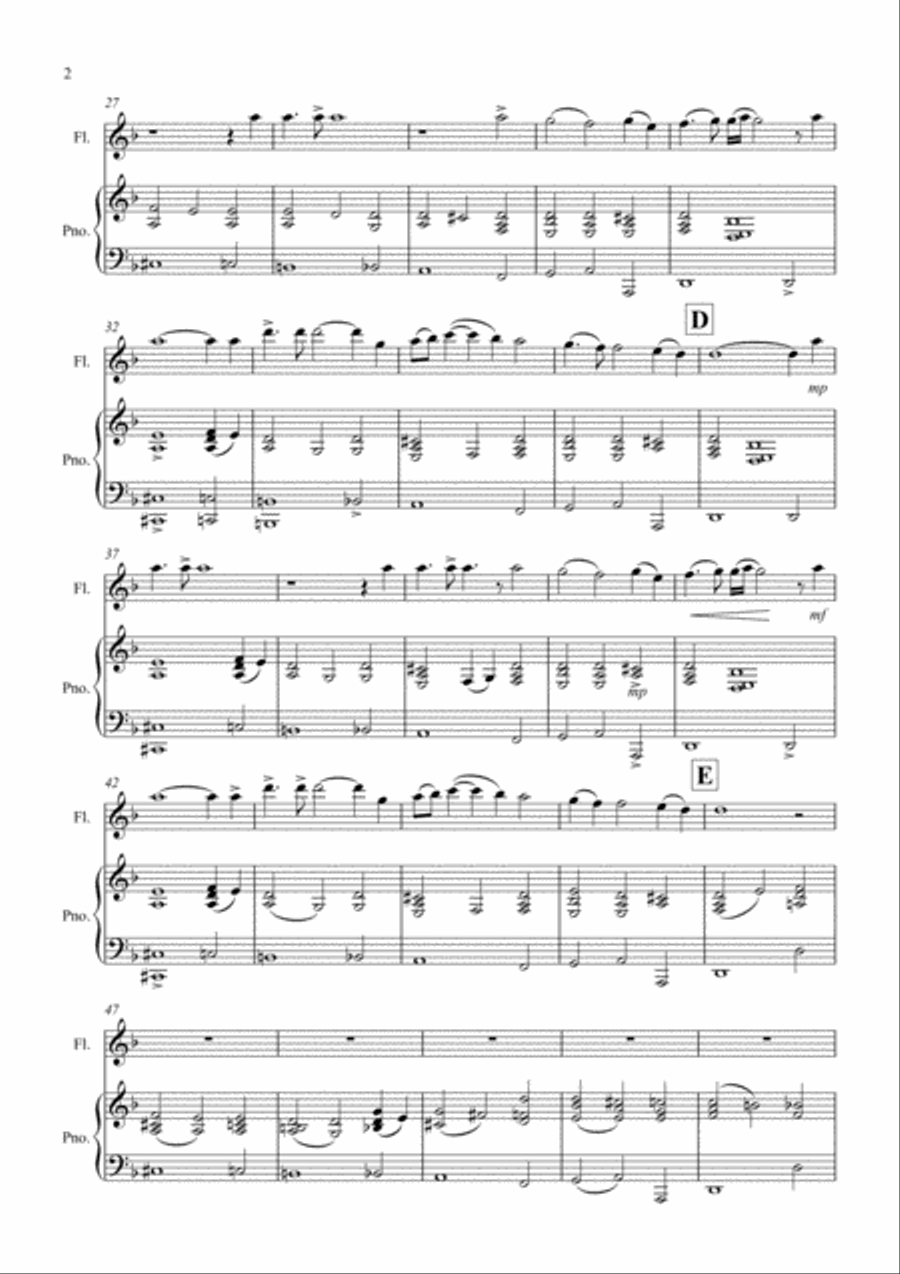 Dido's Lament for Flute and Piano Dido's Lament for Flute and Piano Flute Solo scores gallery preview page 2