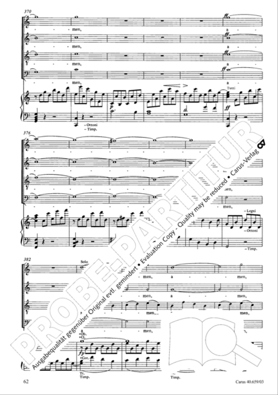 Mass in A flat major (Messe in As) 4-Part scores gallery preview page 63