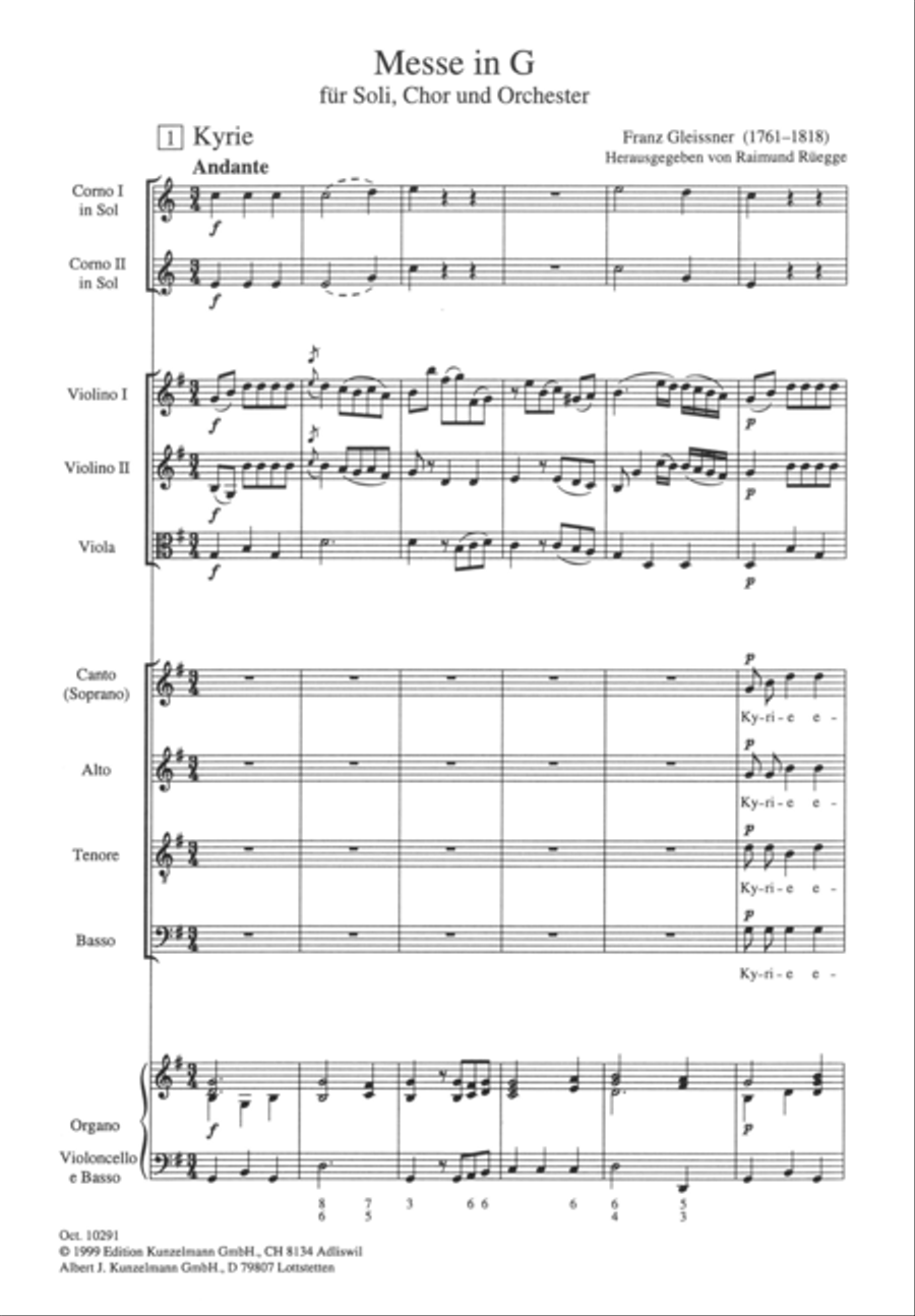 Mass in G major 4-Part scores gallery preview page 2
