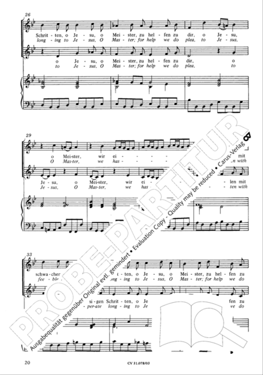 Jesus, you have freed my spirit (Jesu, der du meine Seele) 4-Part scores gallery preview page 21