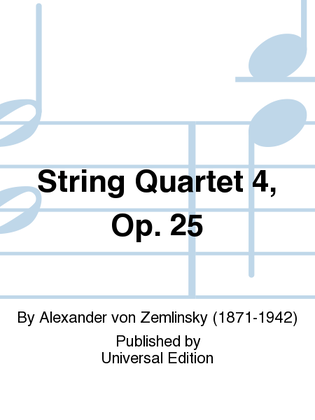 Book cover for String Quartet 4, Op. 25