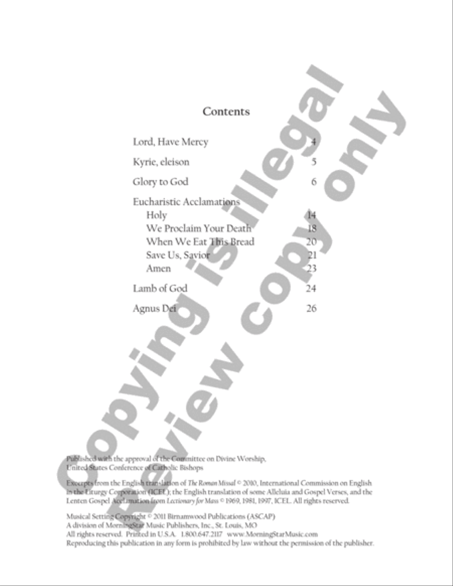 Mass of Saints Peter and Paul 4-Part scores gallery preview page 2