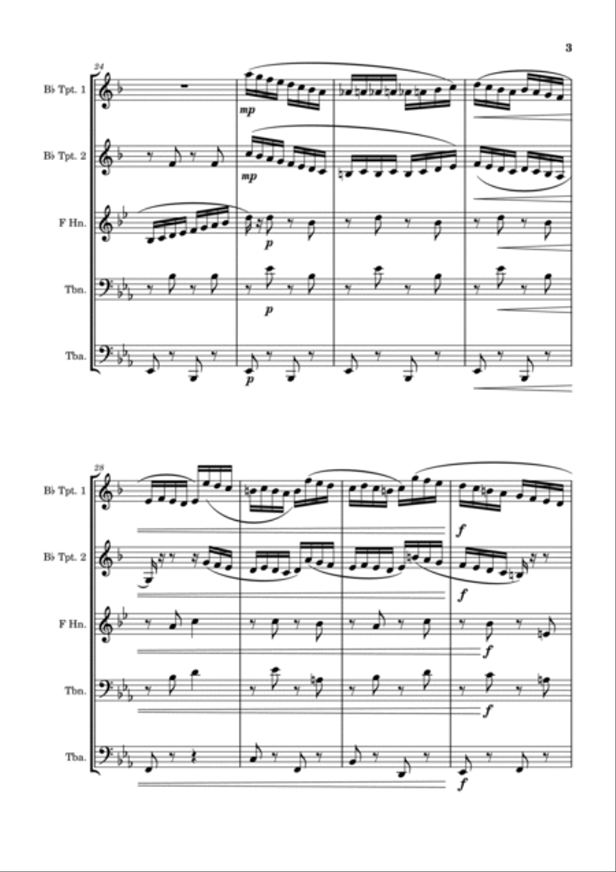 Italian Polka - Brass Quintet Brass Quintet scores gallery preview page 3