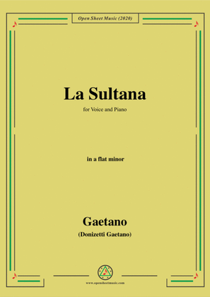 Donizetti-La Sultana,in a flat minor,for Voice and Piano