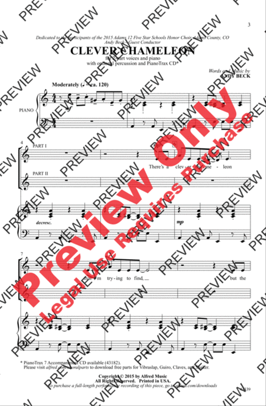 Clever Chameleon 2-Part scores gallery preview page 3