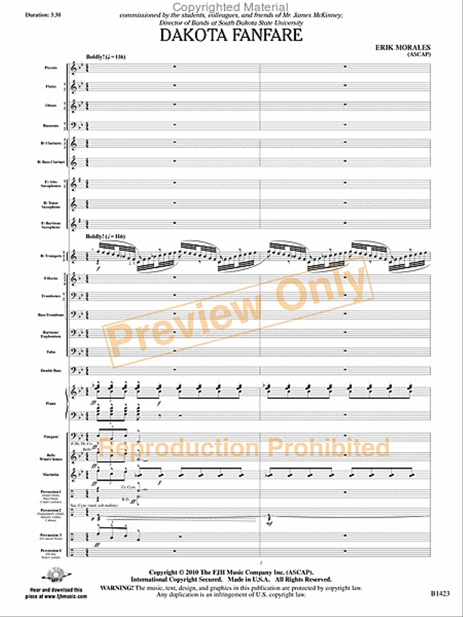 Dakota Fanfare Dakota Fanfare Concert Band scores gallery preview page 34