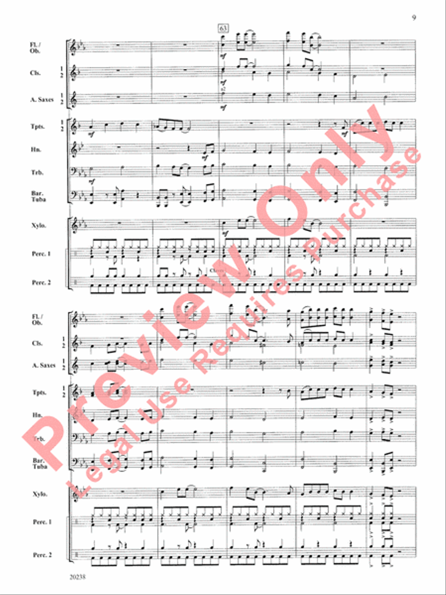 Fiesta Blues Concert Band scores gallery preview page 10