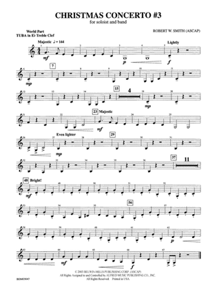 Christmas Concerto #3 (for Soloist and Band): (wp) E-flat Tuba T.C.