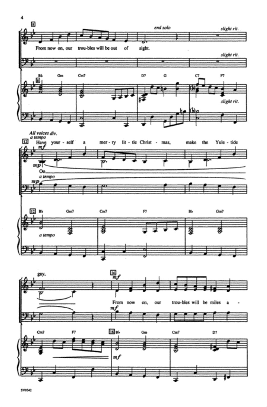 Have Yourself a Merry Little Christmas A Cappella scores gallery preview page 2