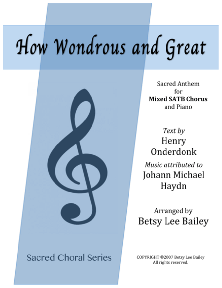 How Wondrous and Great 4-Part scores gallery preview page 1