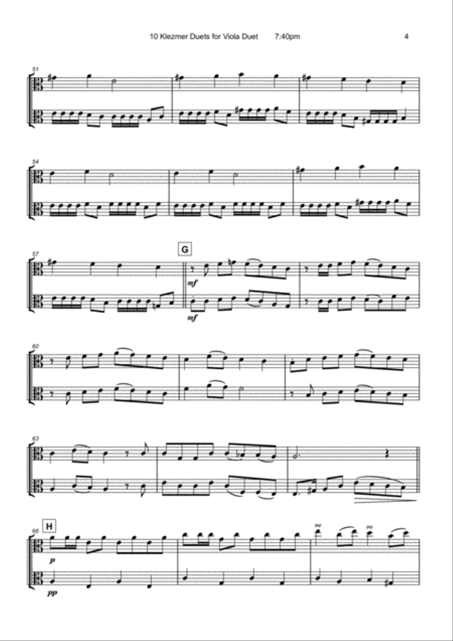 10 Klezmer Duets for Viola String Duet scores gallery preview page 6