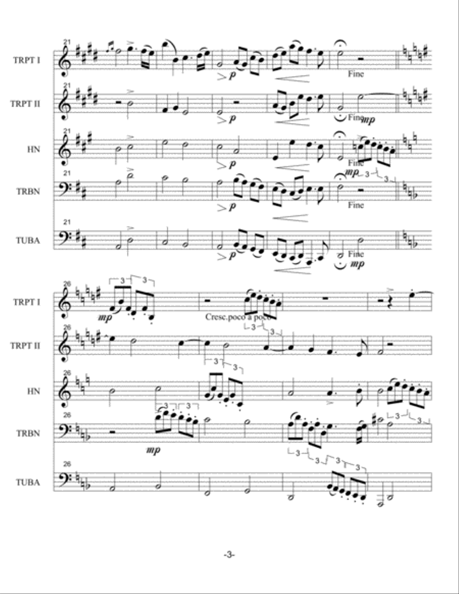 GAVOTTE Brass Ensemble scores gallery preview page 3