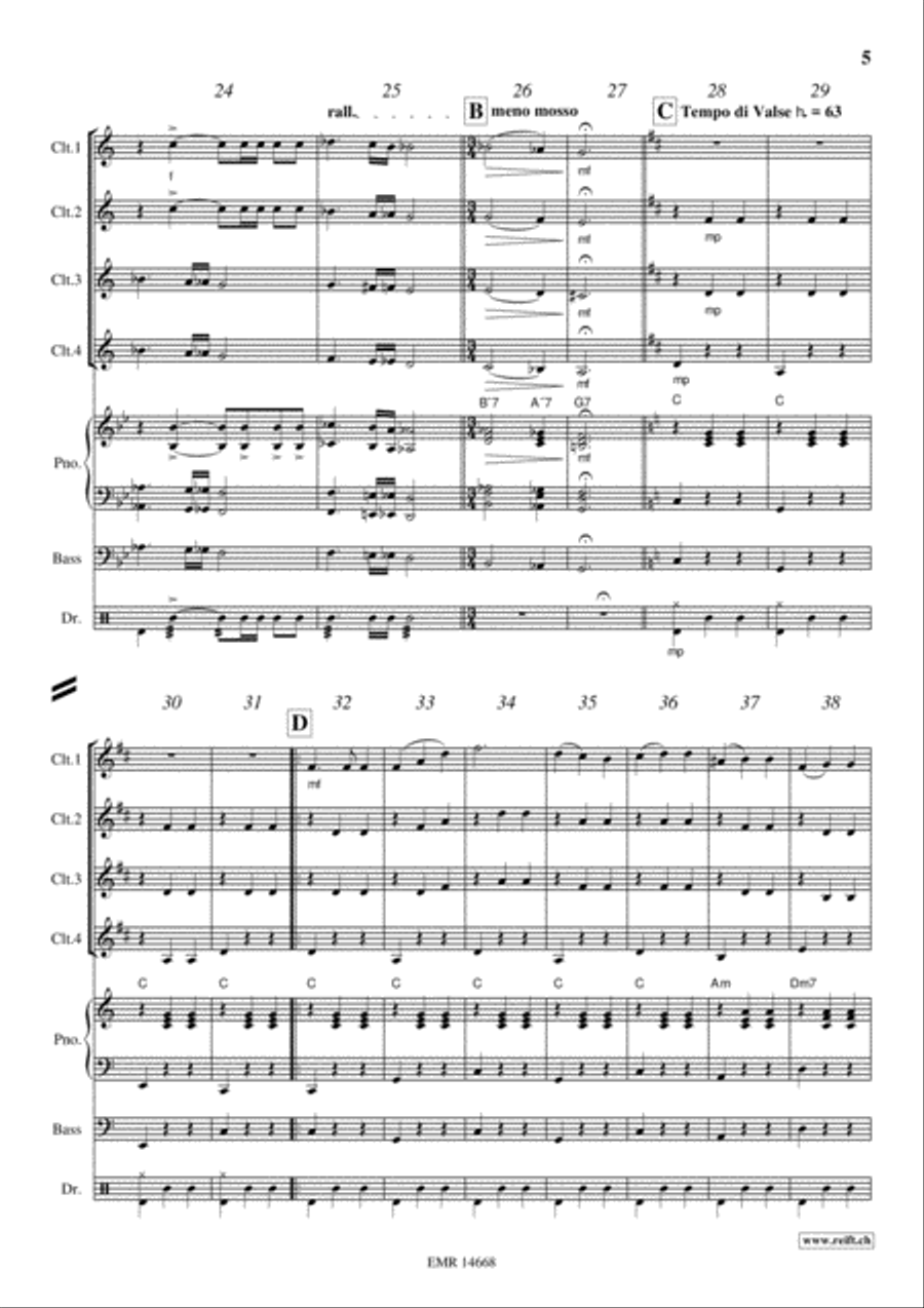 Movie Sequences Movie Sequences Clarinet scores gallery preview page 5