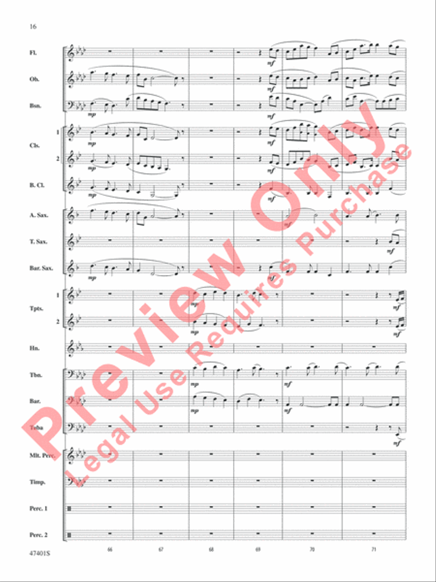 And So He Also Loves the Bow Concert Band scores gallery preview page 17