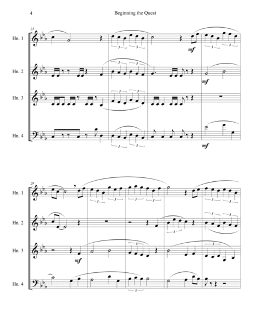 Beginning the Quest Brass Ensemble scores gallery preview page 4