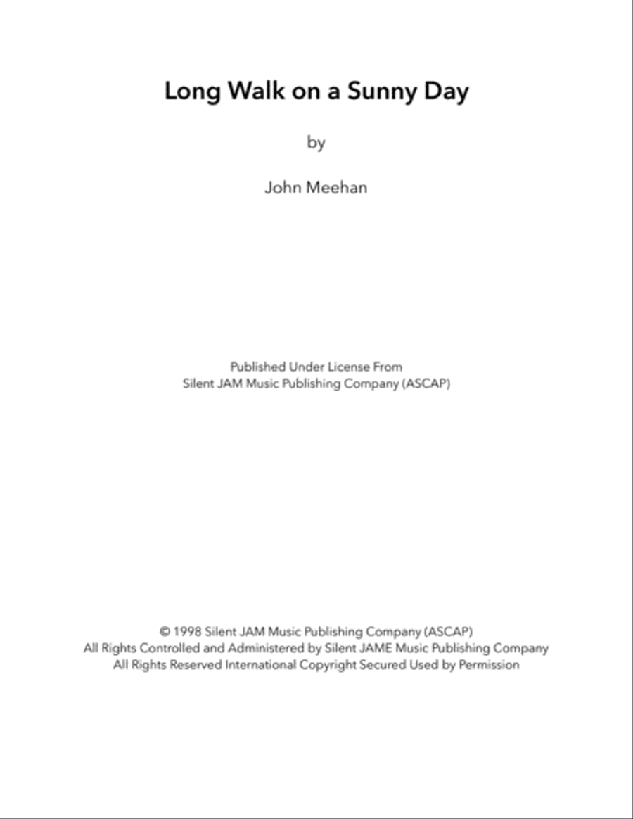 Long Walk on a Sunny Day Piano Solo scores gallery preview page 1