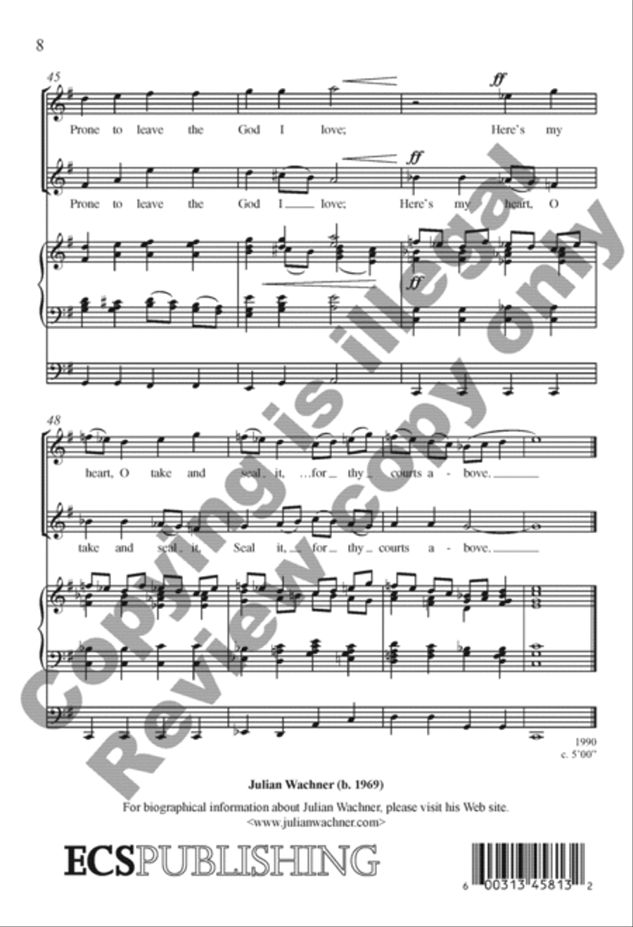 Come, Thou Fount of every blessing 4-Part scores gallery preview page 7