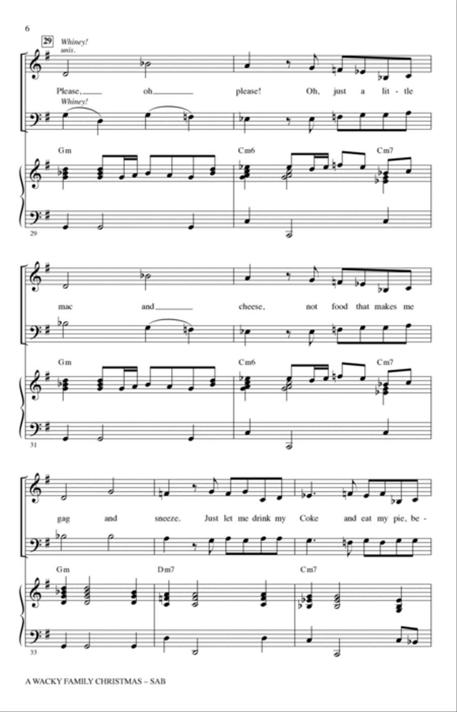 A Wacky Family Christmas 3-Part scores gallery preview page 5