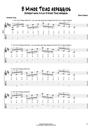 B Minor Triad Arpeggios (5 Ways to Play)