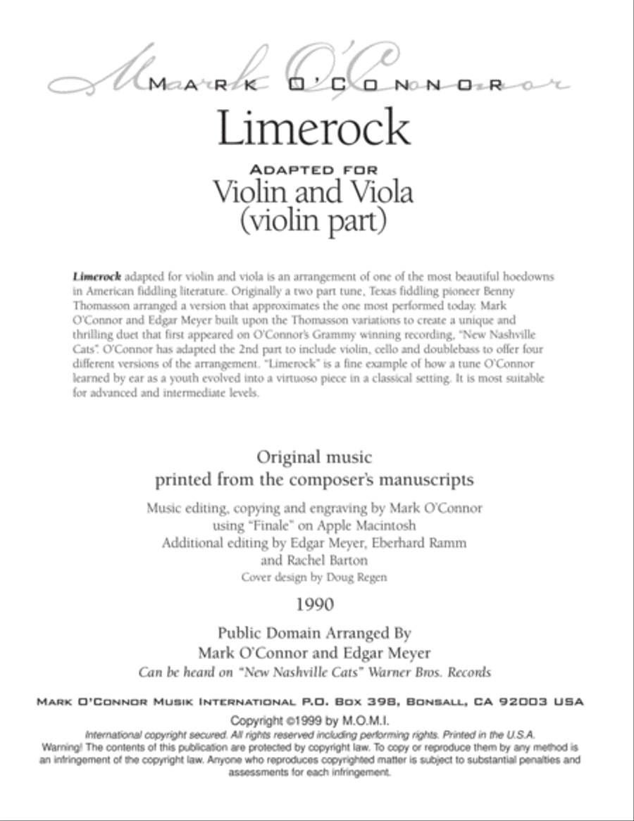 Limerock (violin part - vln, vla) String Duet scores gallery preview page 3