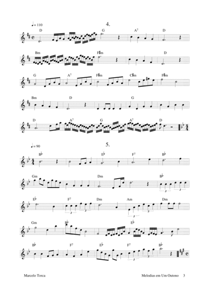 Melodias em Um Outono by Marcelo Torca Small Ensemble - Digital Sheet Music