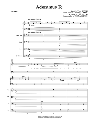Adoramus Te - Conductor Score (Full Score)