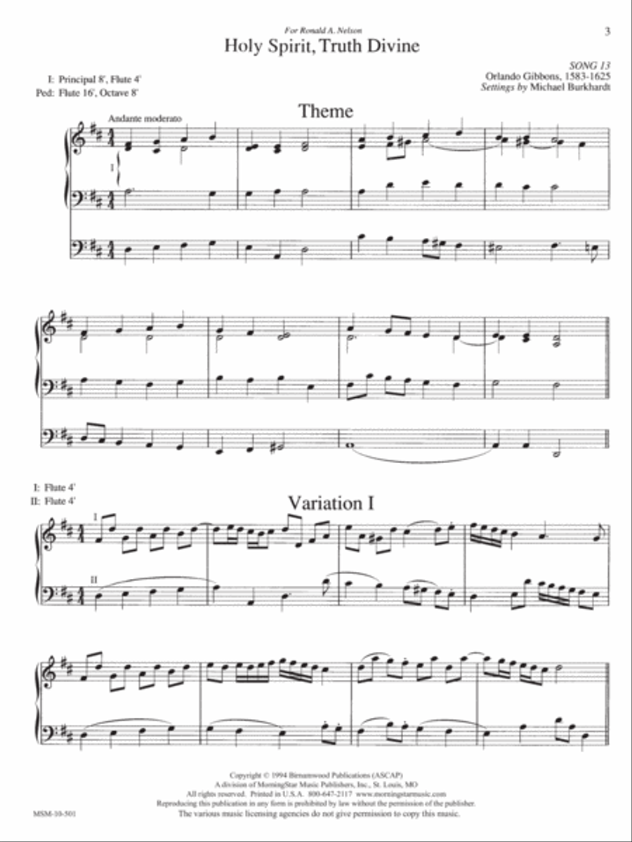 Holy Spirit, Truth Divine Organ scores gallery preview page 1