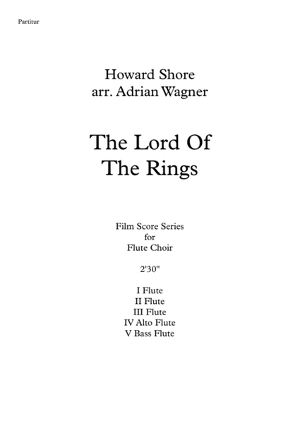 "The Lord Of The Rings" (Howard Shore) Flute Choir arr. Adrian Wagner image number null