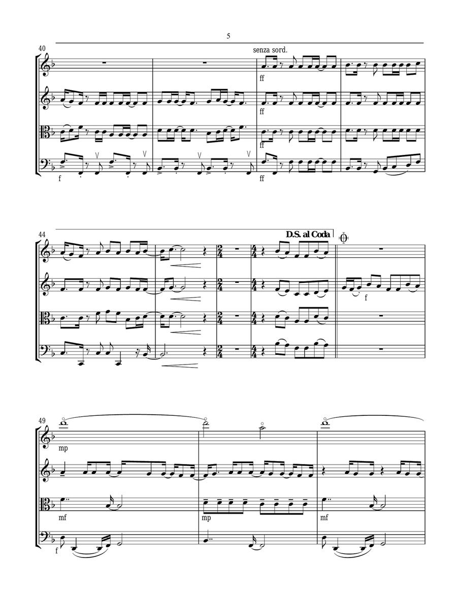 Unwritten String Quartet scores gallery preview page 5