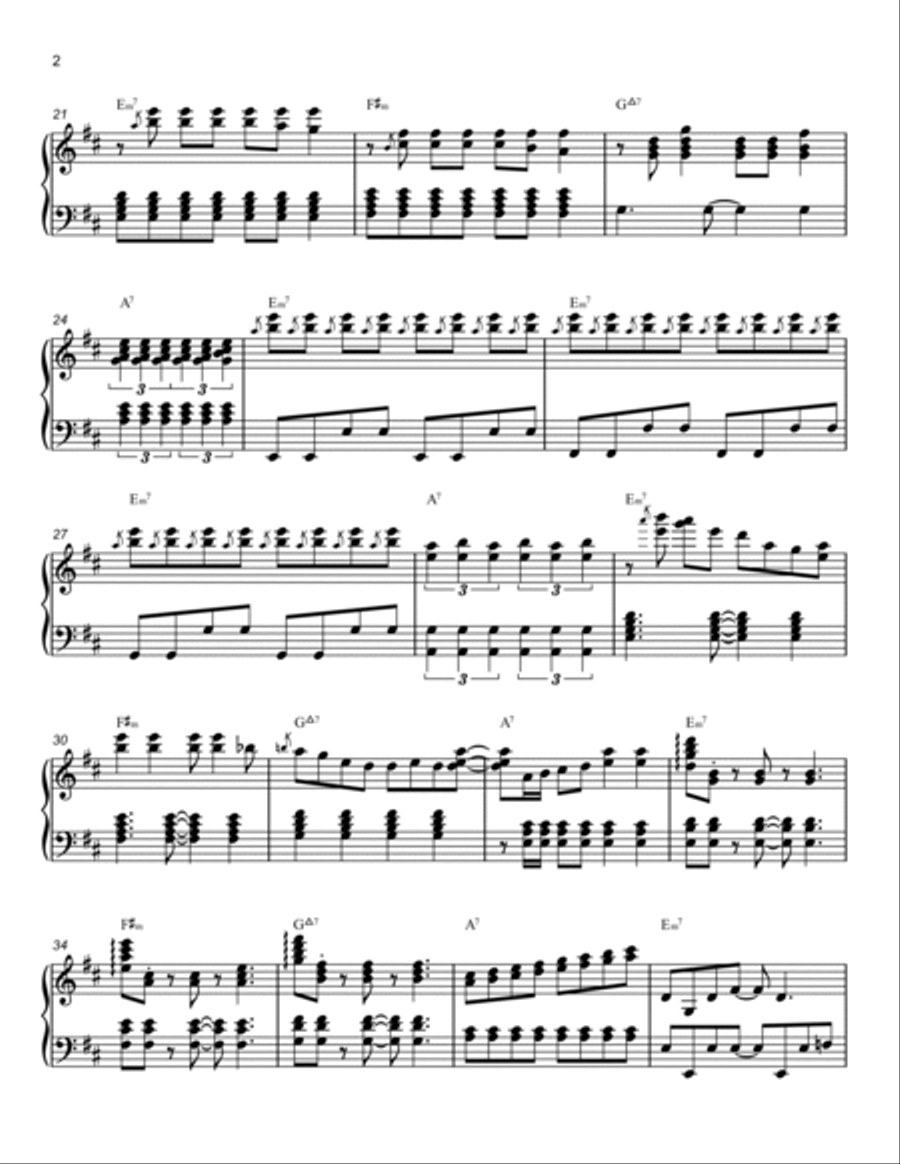 Uncertain Smile Piano Solo scores gallery preview page 2